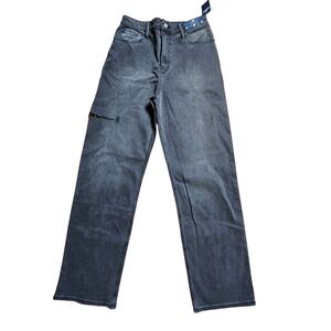 Hollister Ultra High Rise Dad Jeans‎ Womens 27x31 Washed Black Ripped NWT